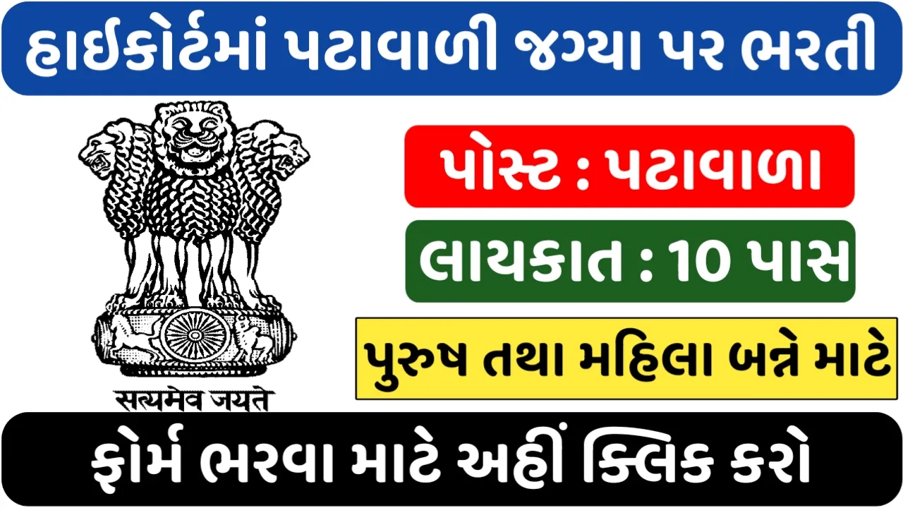 High Court Recruitment 2024: હાઇકોર્ટ પટાવાળા ભરતી જાહેરાત