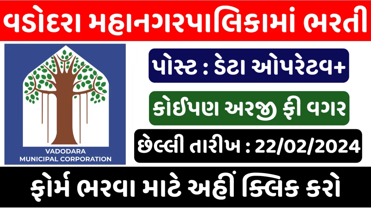 VMC Recruitment: વડોદરા મહાનગરપાલિકામાં વિવિધ પદો પર સીધી ભરતી જાહેર