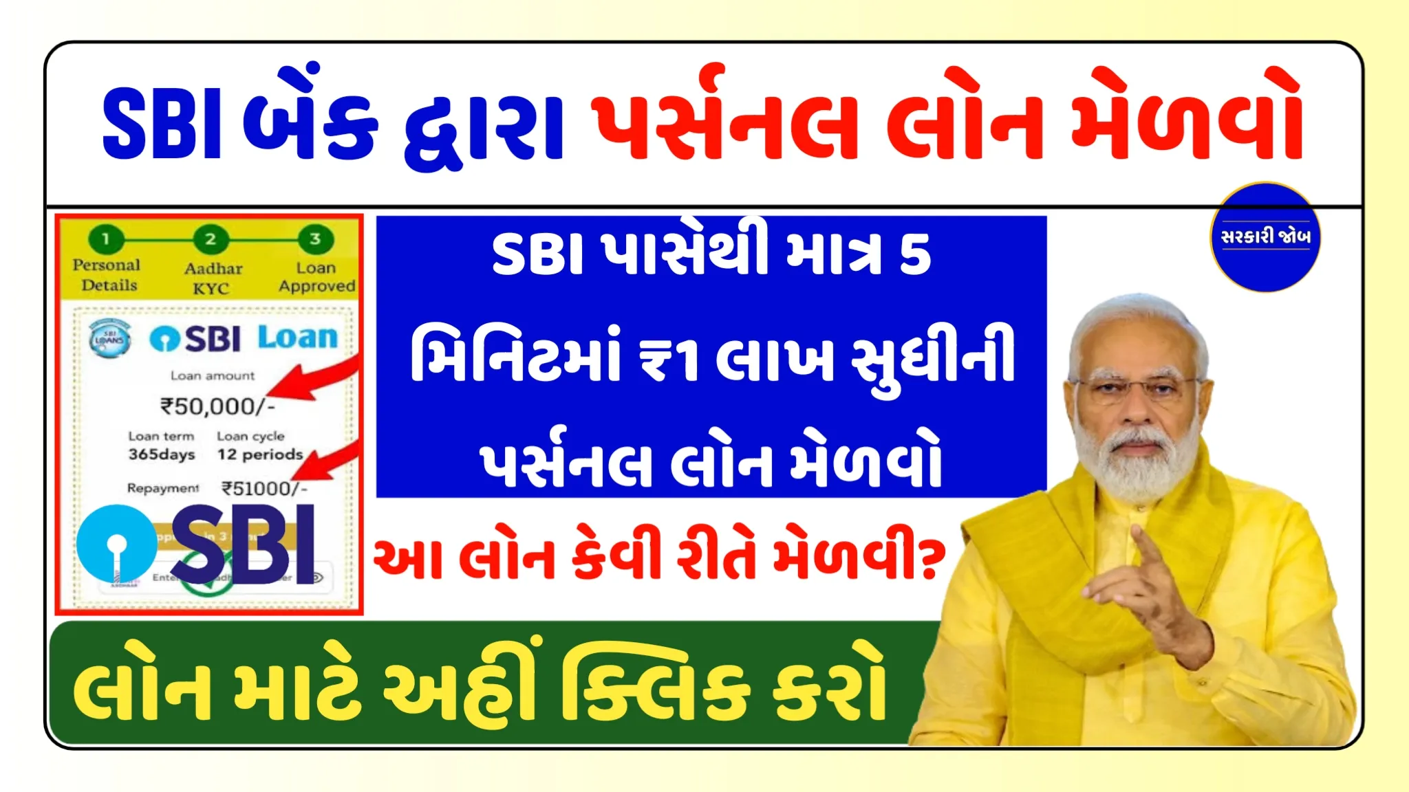 SBI Personal loan: SBI માથી ₹ 1 લાખ સુધીની પર્સનલ લોન મેળવો માત્ર 5 મિનીટમાં, આ રીતે કરો અરજી