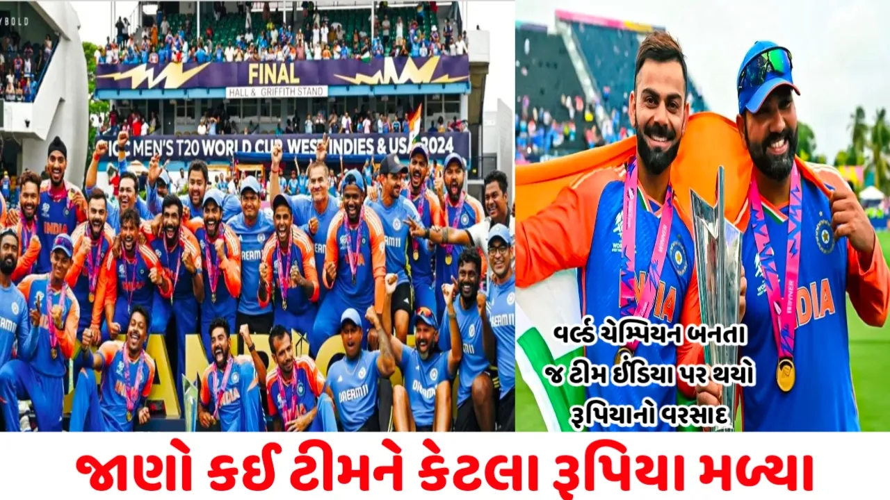 ભારત ટીમ ચેમ્પિયન બનતા જ થયો પૈસાનો વરસાદ,જાણો કઈ ટીમને કેટલા રૂપિયા મળ્યા