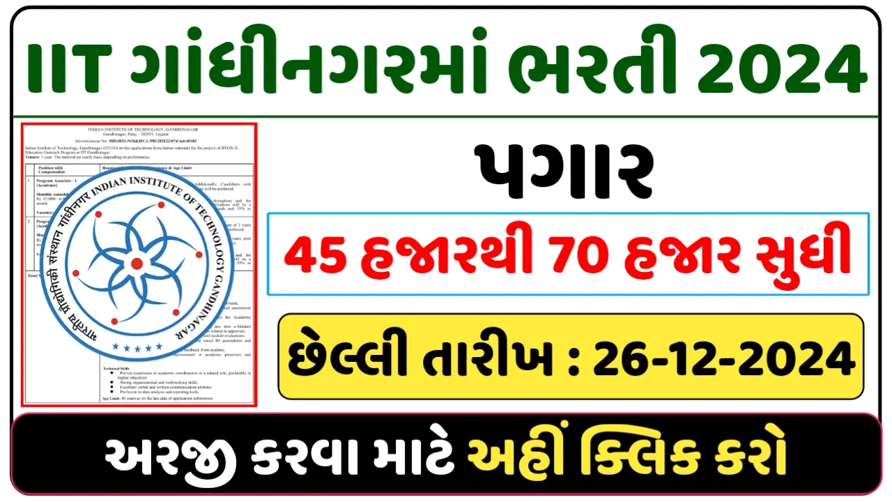 IIT Gandhinagar Recruitment 2024
