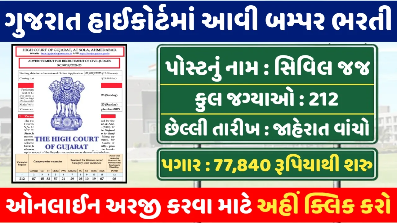 Gujarat High Court Recruitment 2025 Check Eligibility And Last Date gujarat-high-court-recruitment-2025-check-eligibility-and-last-date