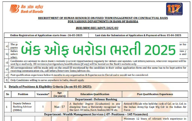 Bank of Baroda Recruitment 2025