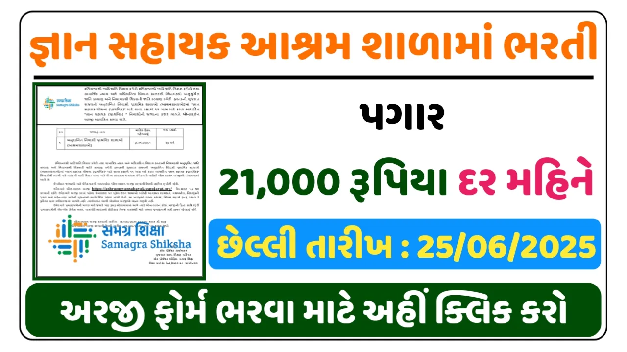 Samagra Shiksha Gujarat Recruitment 2025