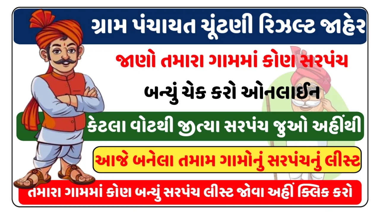 Gujarat Gram Panchayat Election Result 2025 : How To Check Result Online