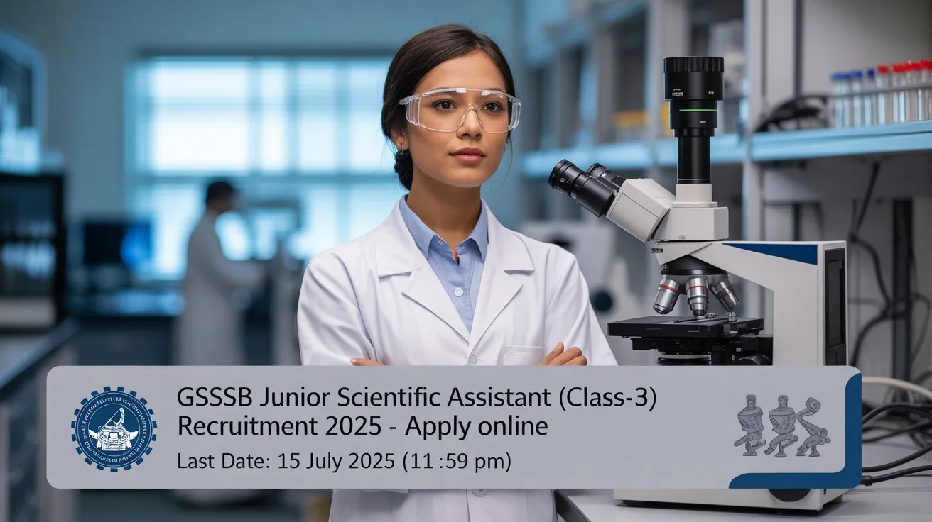GSSSB Junior Scientific Assistant Recruitment 2025