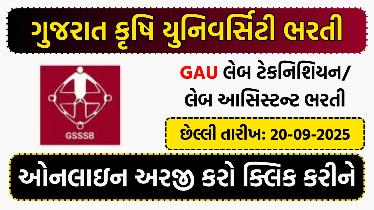 Gujarat Agricultural Universities Recruitment 2025